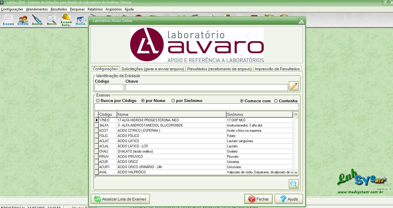 Laboratorio central analises clinicas resultado exames Laboratorio central analises clinicas resultado exames